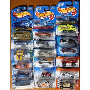 16 Hot Wheels & Matchbox Die-Cast Cars Vehicles Sealed In Packaging #WS-A